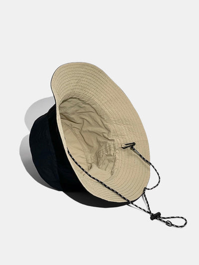 Double Side Reversible Bucket Hat With Chin Strap