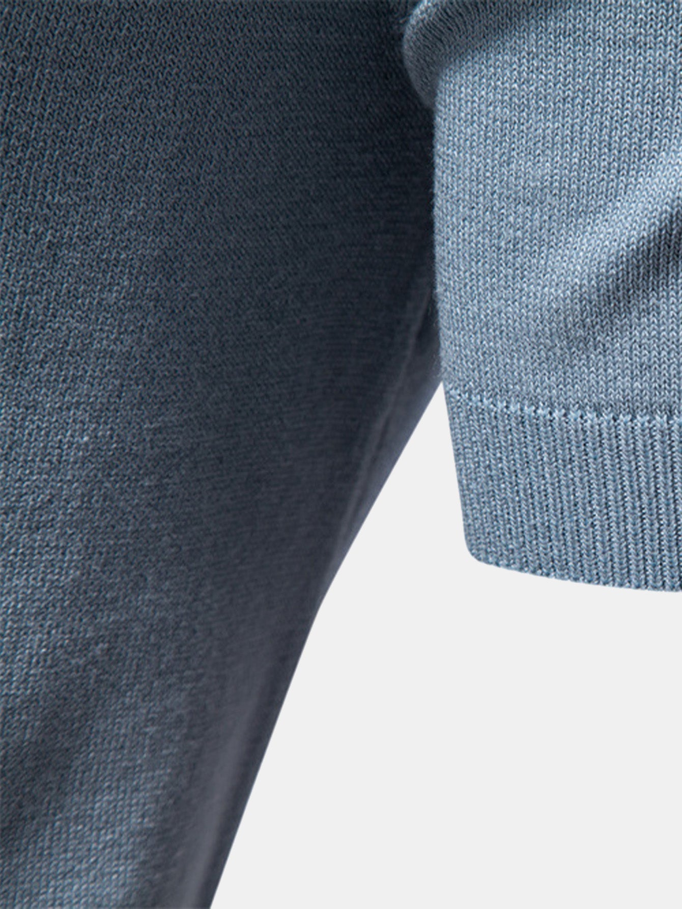 Contrast Knit V Neck Polo Shirt