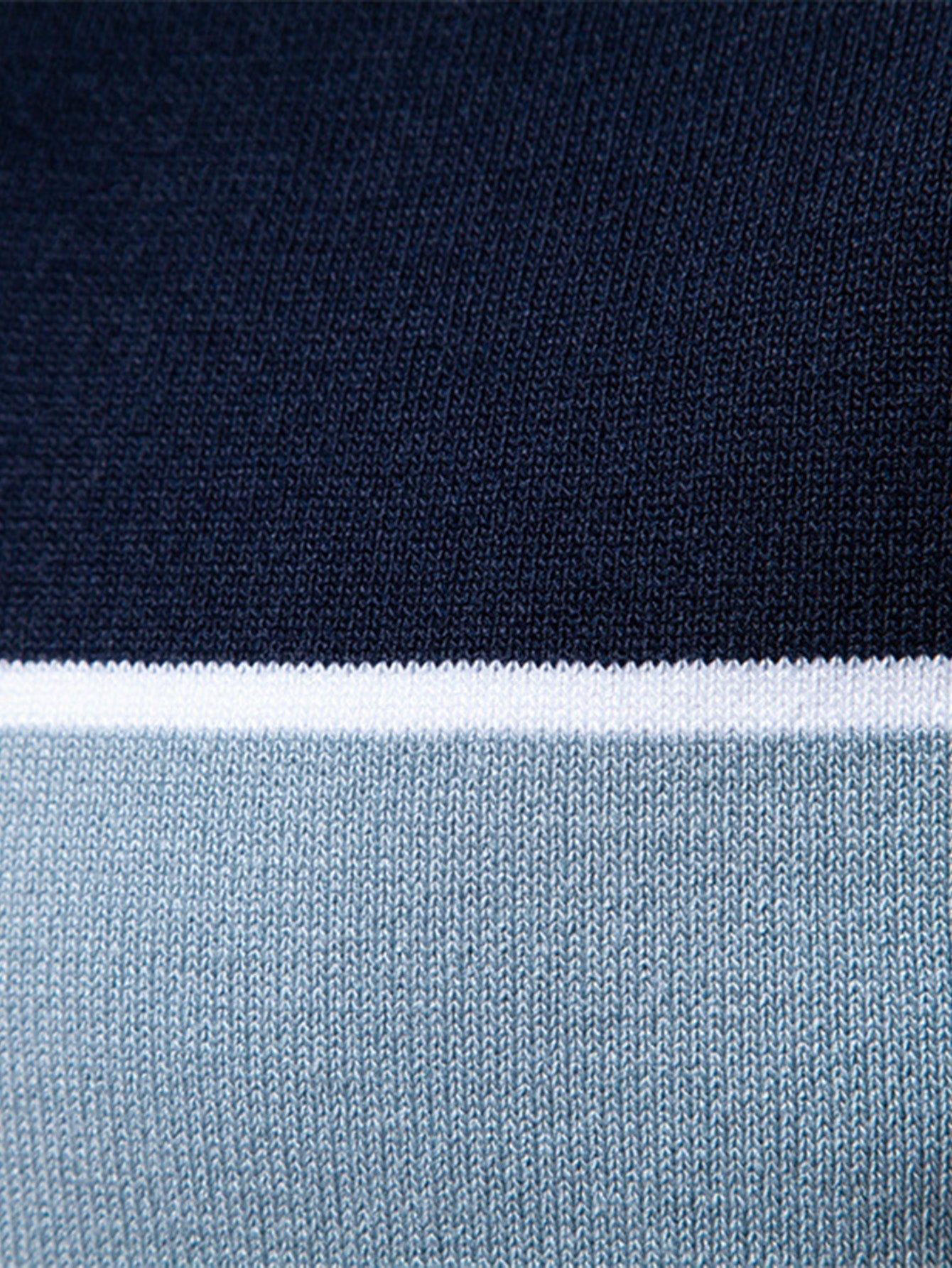 Contrast Knit V Neck Polo Shirt