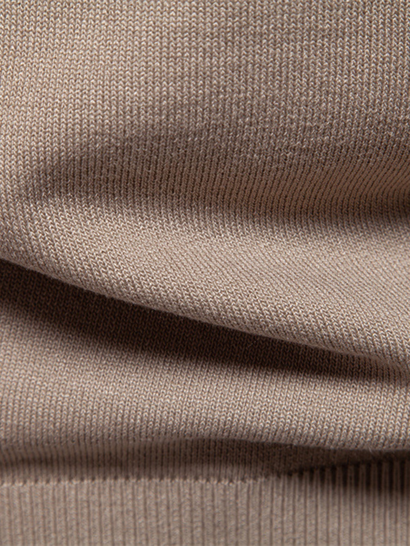 Stripe Knit Zip Up Polo Shirt