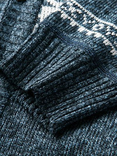 Geometry Zip Up Sweater