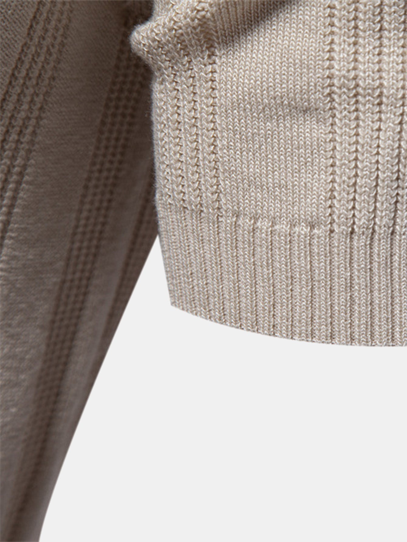 Stripe Knit Polo Shirt