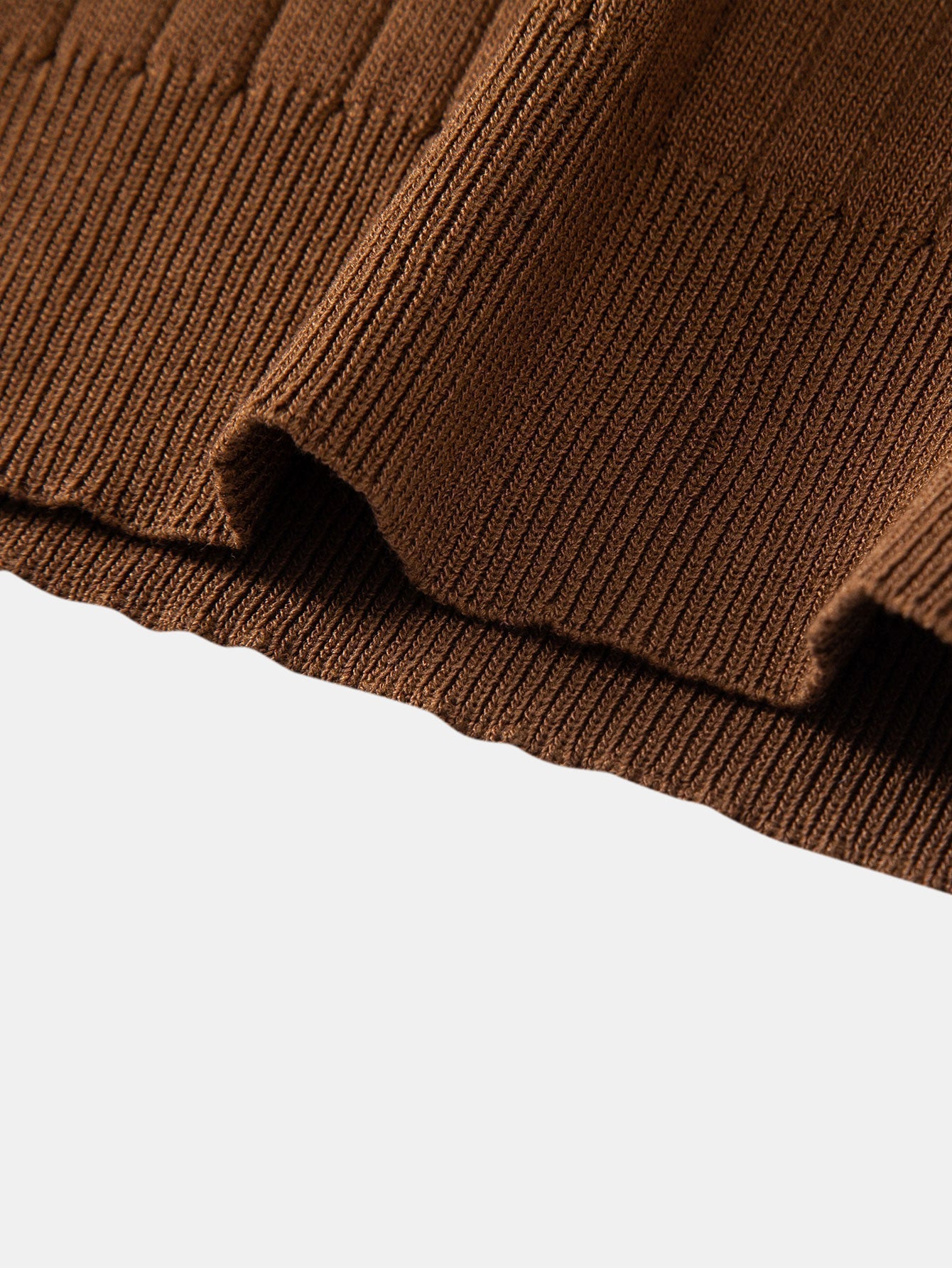 Stripe V Neck Knit Polo Shirt