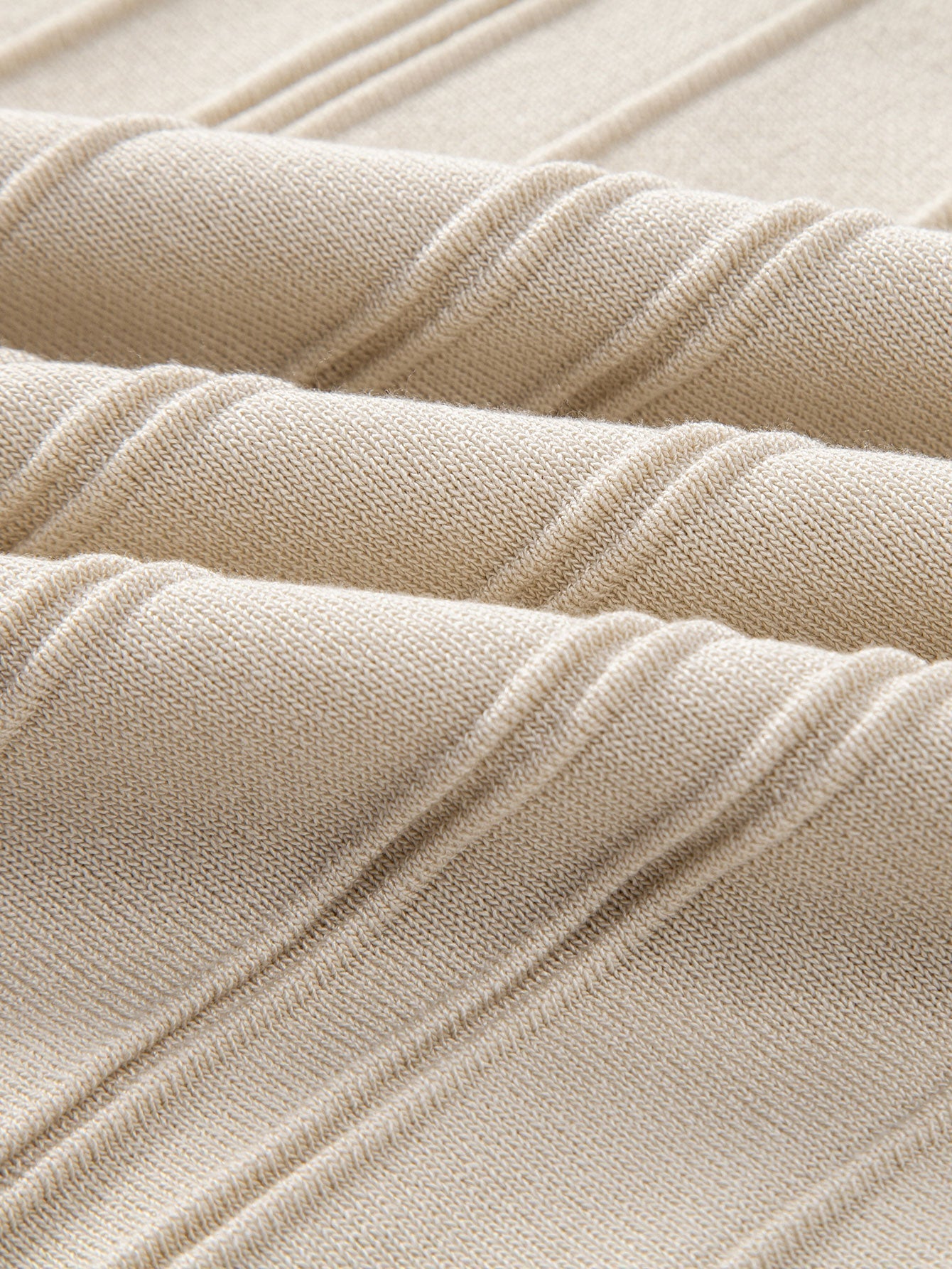 Stripe Jacquard Zipper Knit Polo Shirt