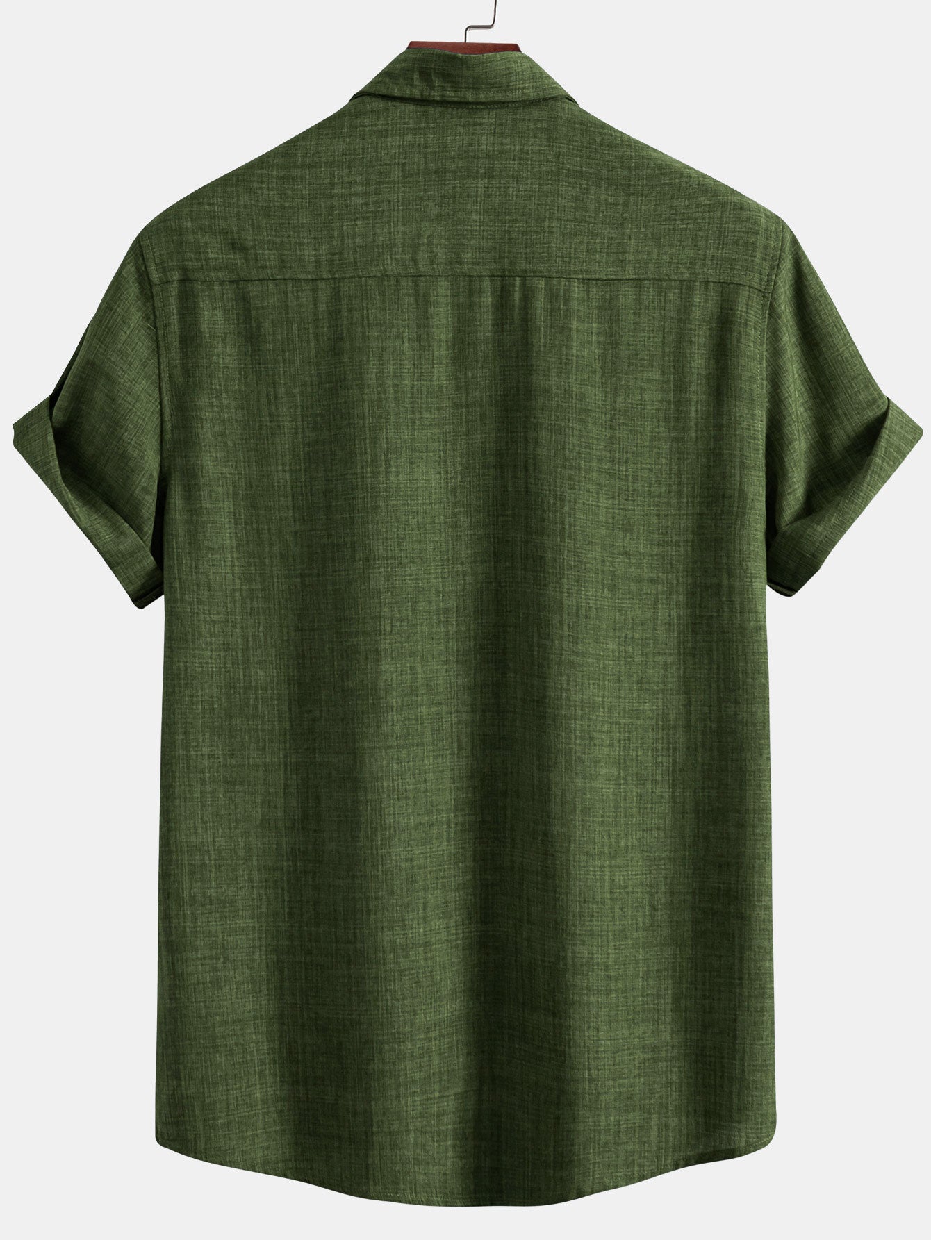 Textured Button Up Shirt With Two Pockets