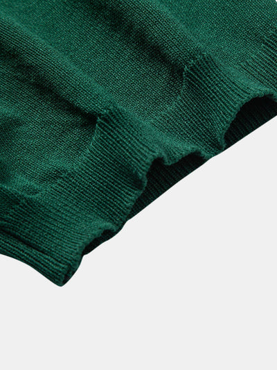 Stripe Jacquard Knit Polo Shirt