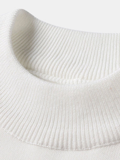 Faux Fur Lined Mock Neck Sweater