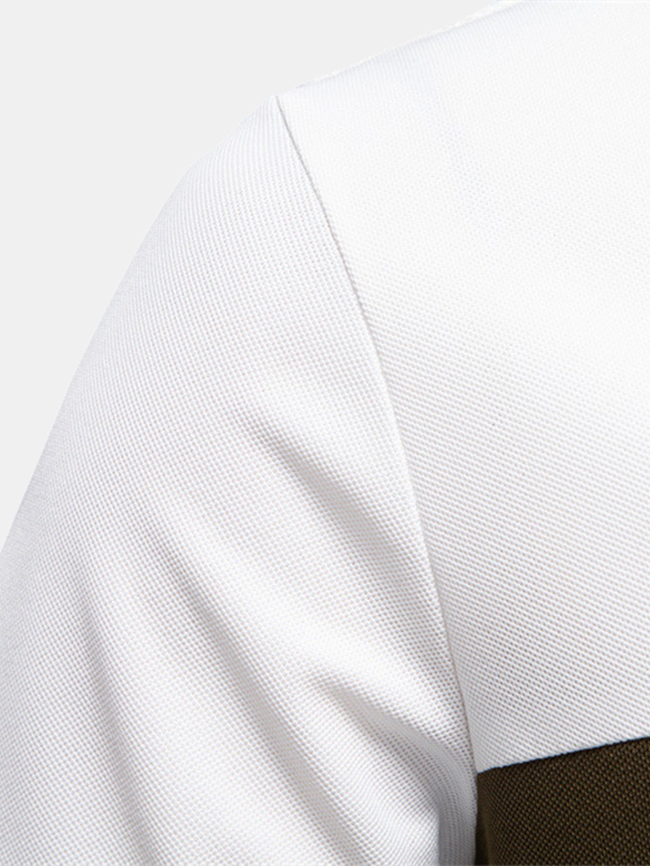 Contrast Pique V Neck Polo Shirt