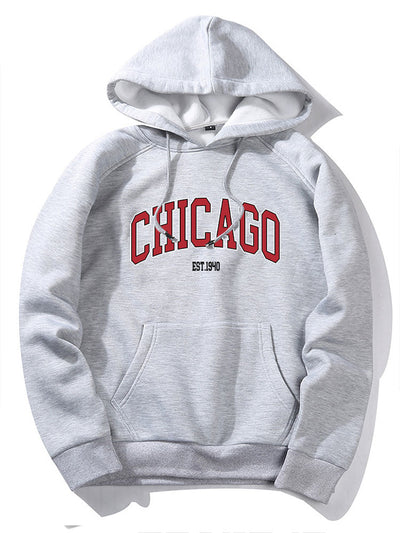 Chicago Letter Print Hoodie