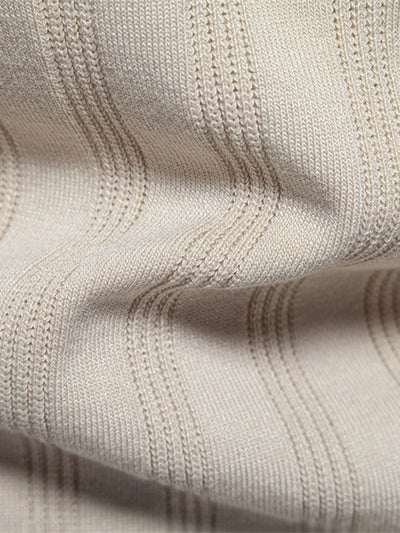 Stripe Knit Polo Shirt