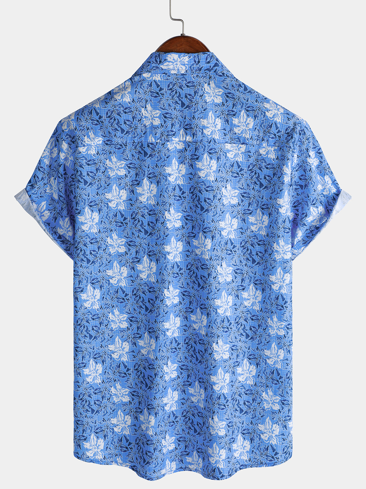 Men's Cotton Tropical Floral Short Sleeve Resort Beach Shirt