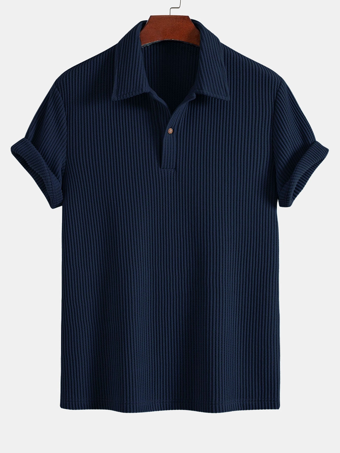 Short Sleeved Waffle Polo