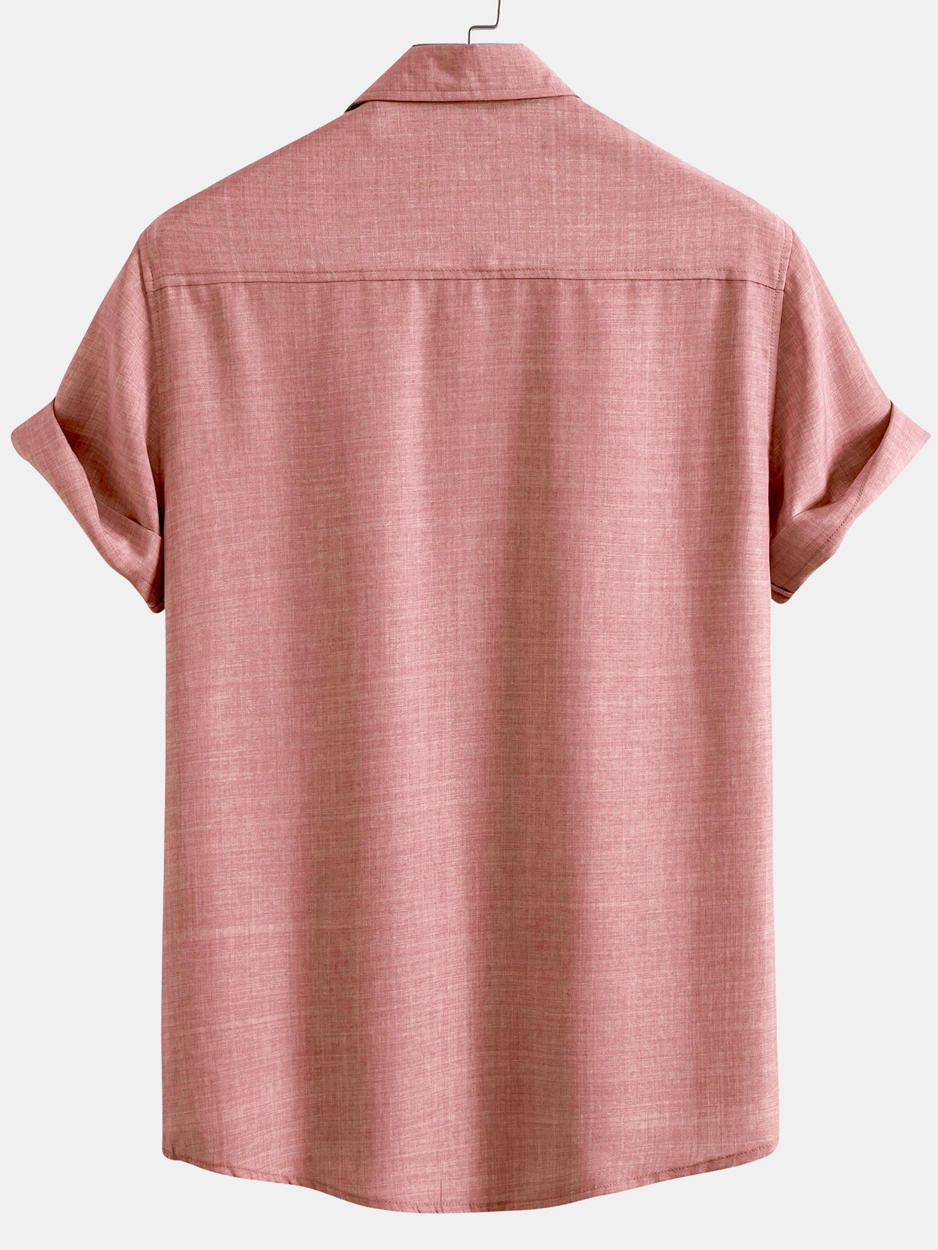 Textured Button Up Shirt With Two Pockets