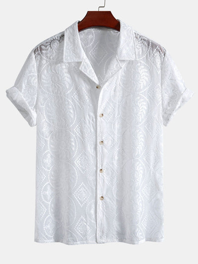 Embroidered Floral Cuban Shirt
