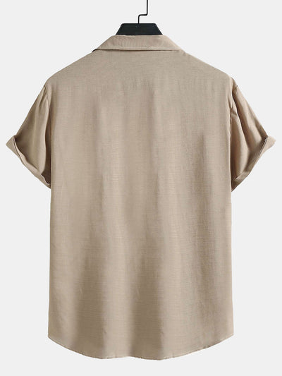 Cotton Blend Lapel Shirts #This item will shrink after washing, so we highly recommend choosing one size up#