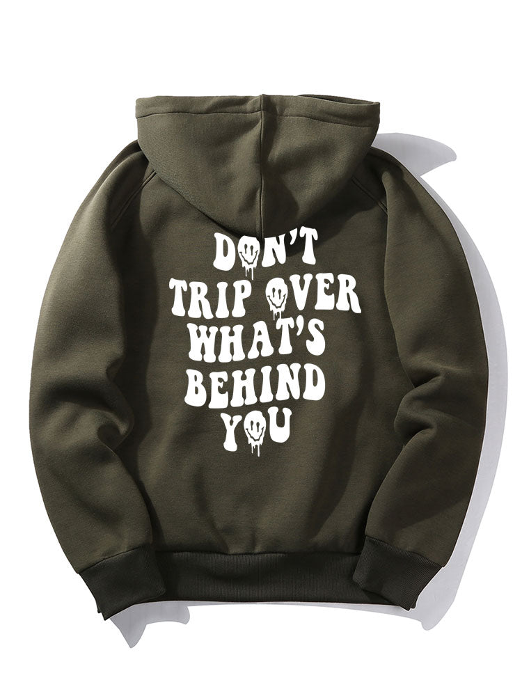 Slogan Back Print Hoodie