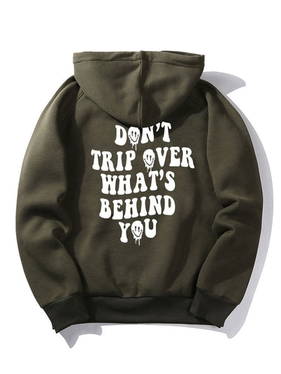 Slogan Back Print Hoodie