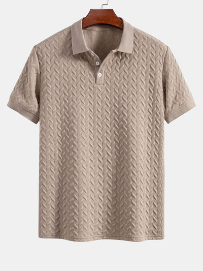 Geometric Jacquard Polo