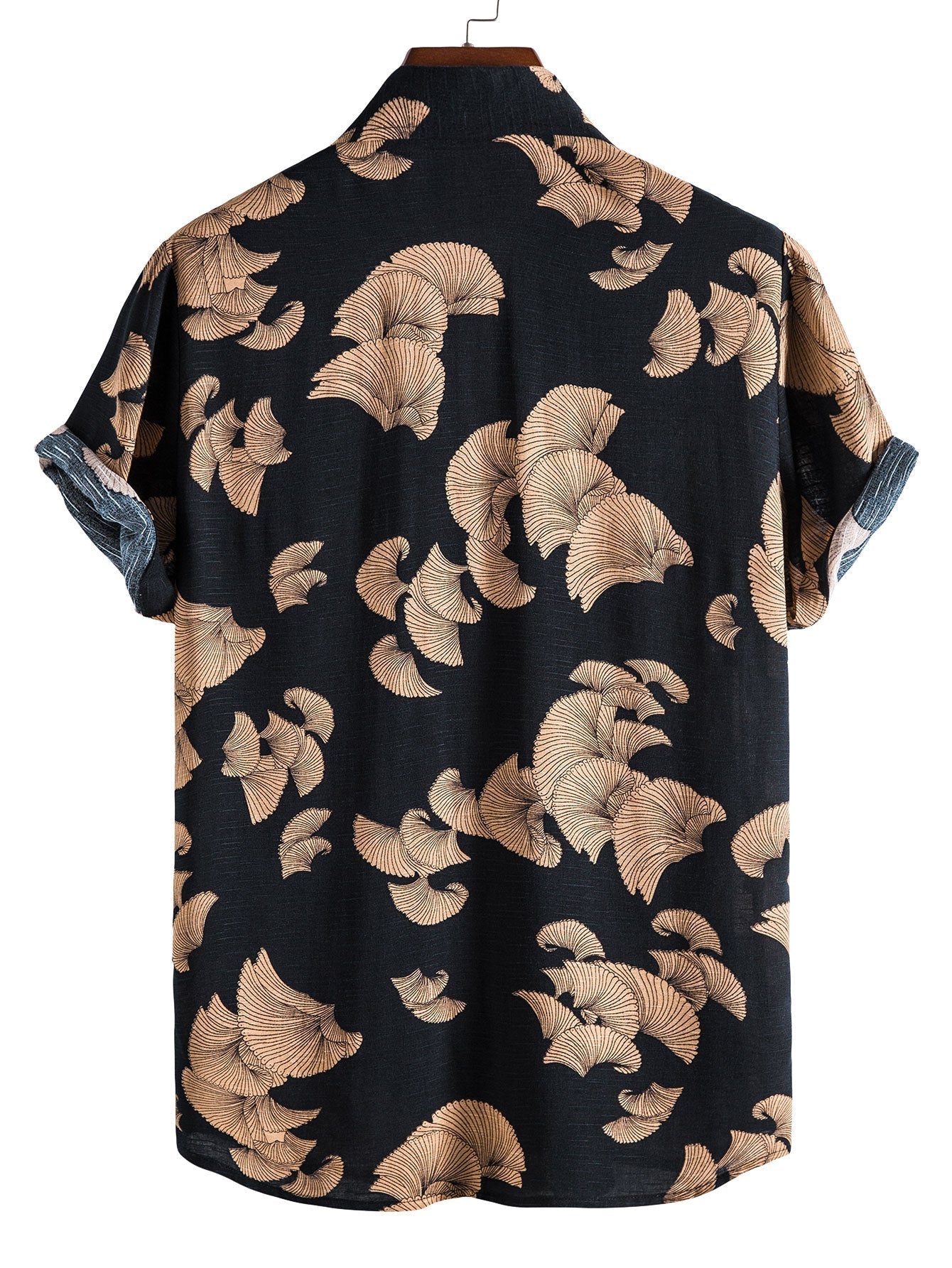 Turndown Collar Print Shirts