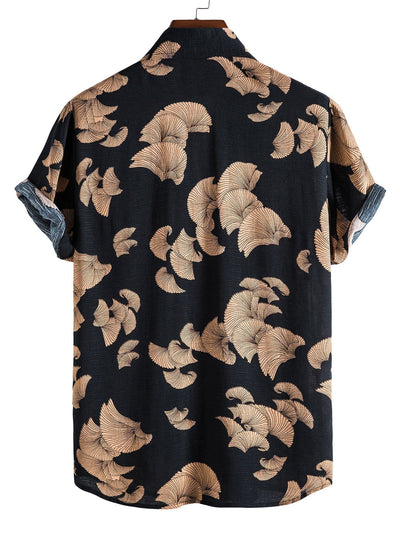 Turndown Collar Print Shirts