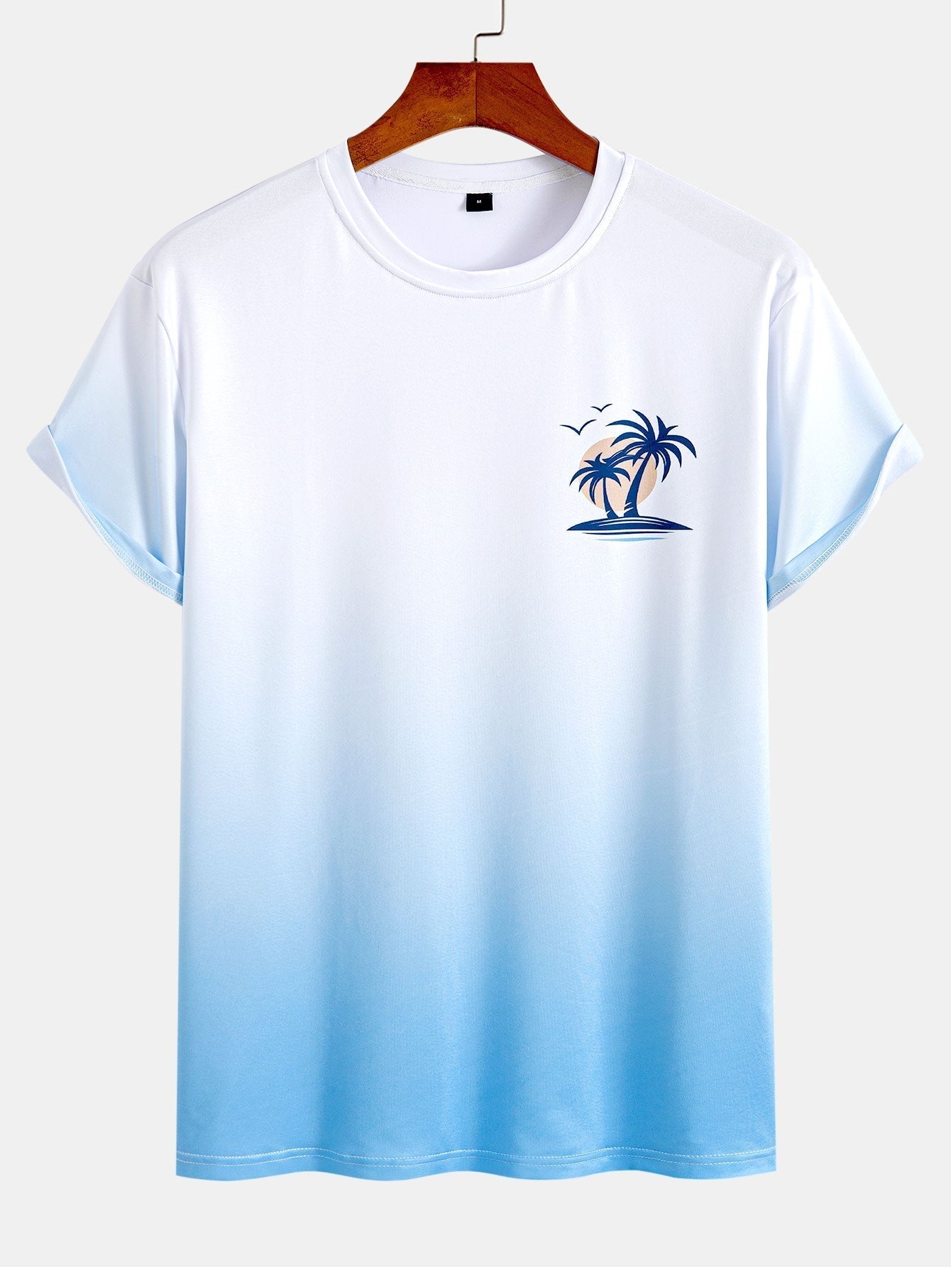 Gradient Palm Tree Print T-Shirt
