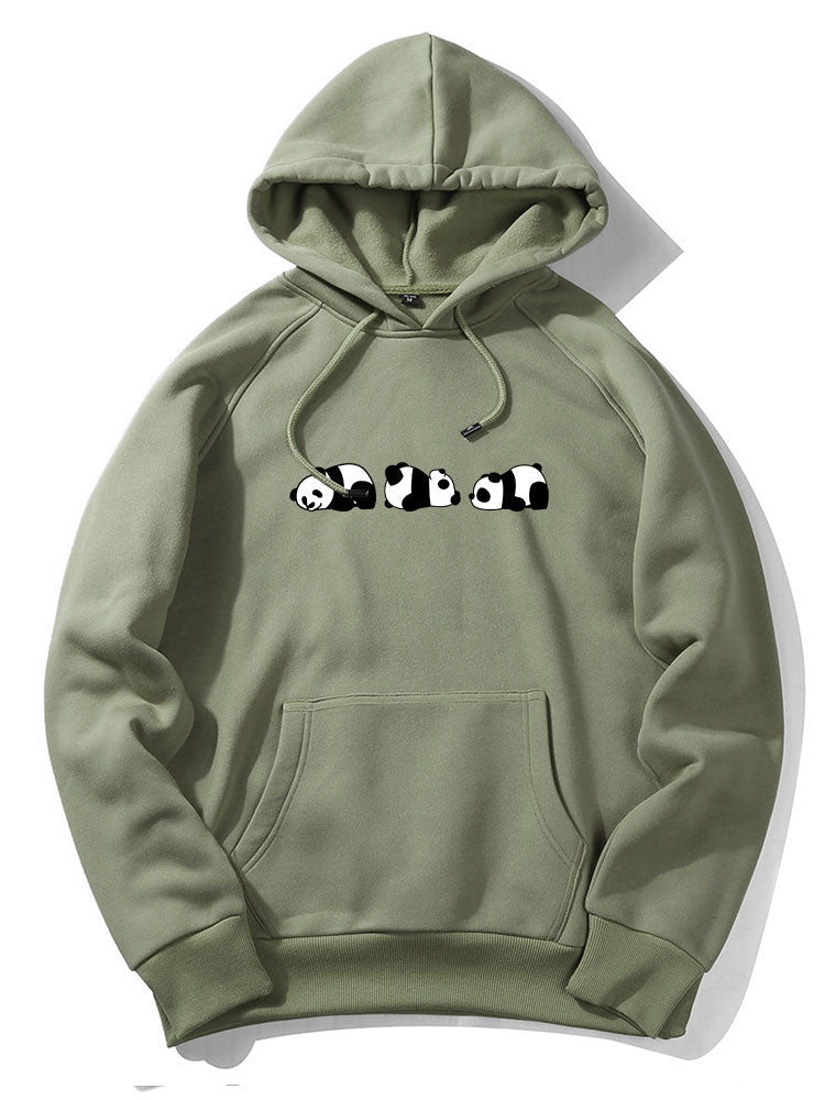 Rolling Panda Print Hoodie