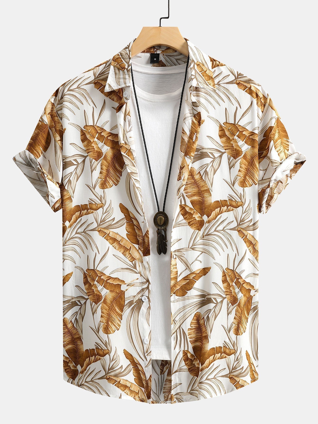 Viscose Tropical Print Button Up Shirt
