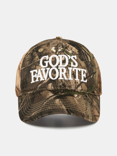 Retro Slogan Embroidery Camouflage Baseball Cap