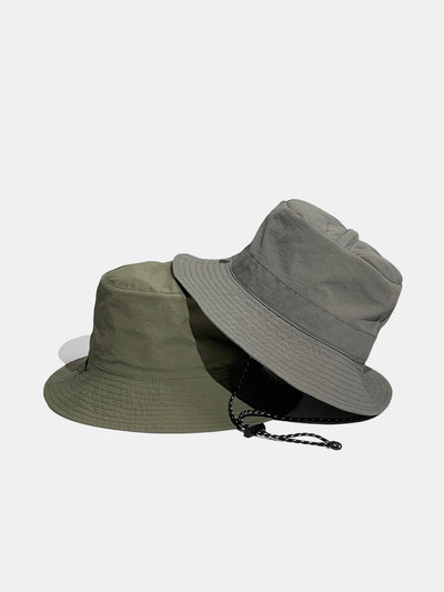 Double Side Reversible Bucket Hat With Chin Strap