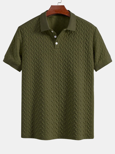 Geometric Jacquard Polo