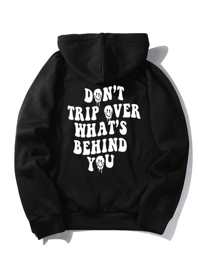 Slogan Back Print Hoodie