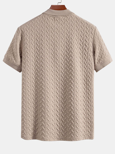 Geometric Jacquard Polo