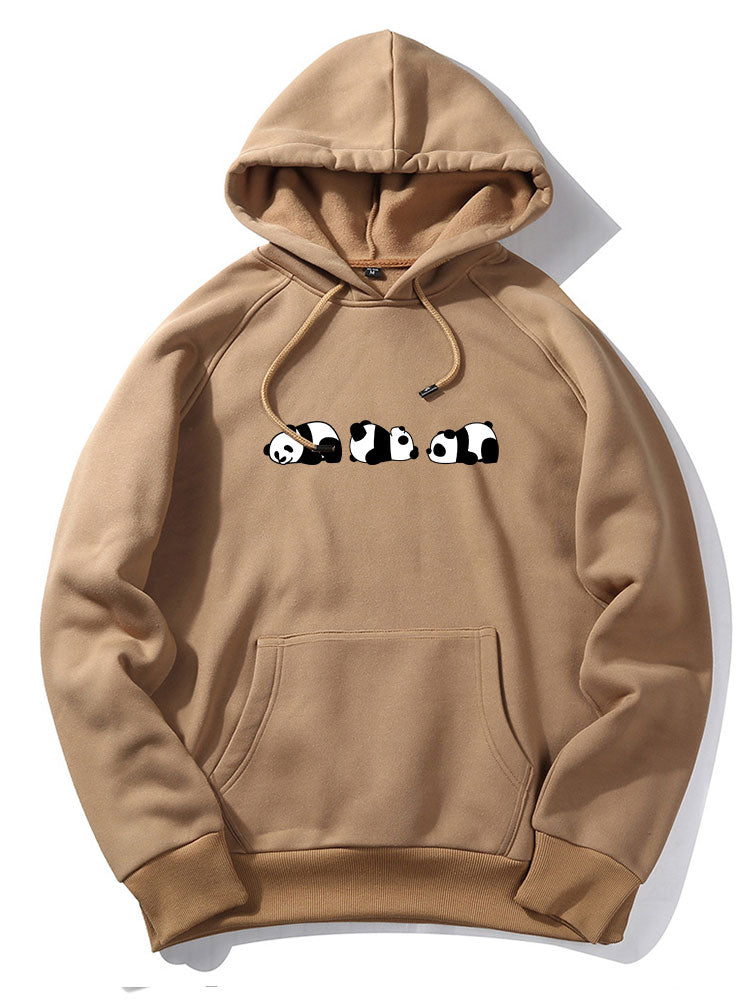 Rolling Panda Print Hoodie