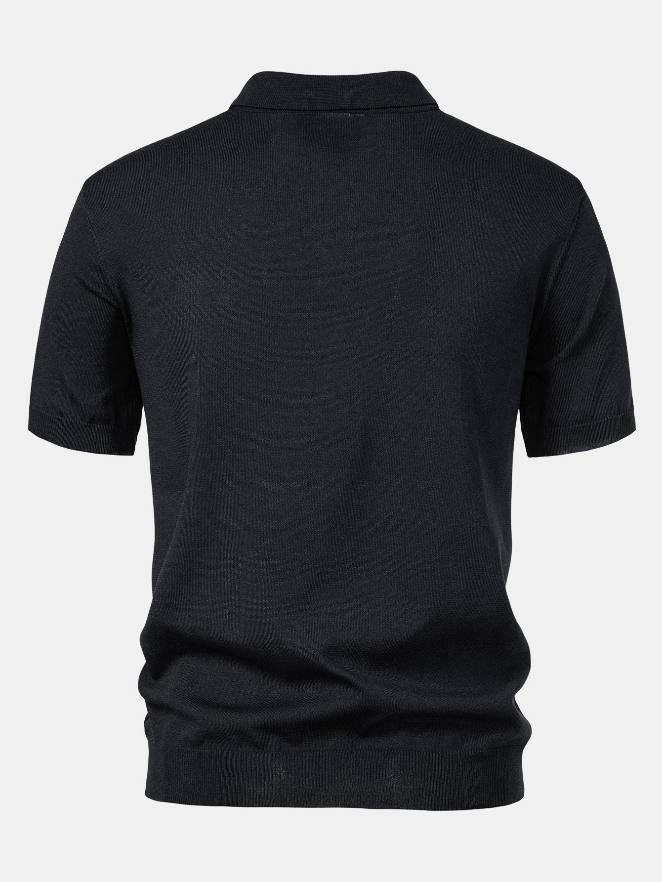 Stripe Jacquard Knit Polo Shirt