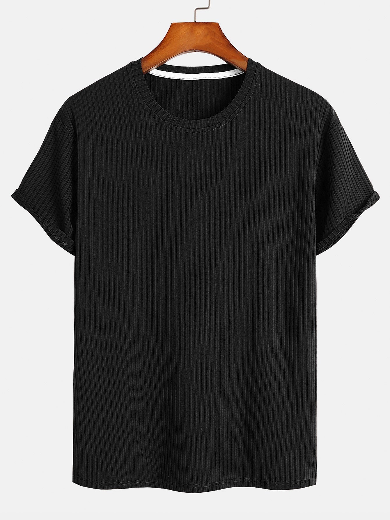 Basic Slim Fit Ribbed T-Shirt