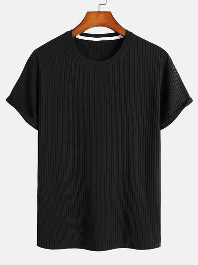 Basic Slim Fit Ribbed T-Shirt