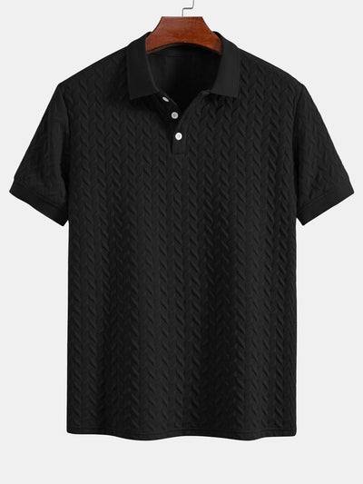 Geometric Jacquard Polo