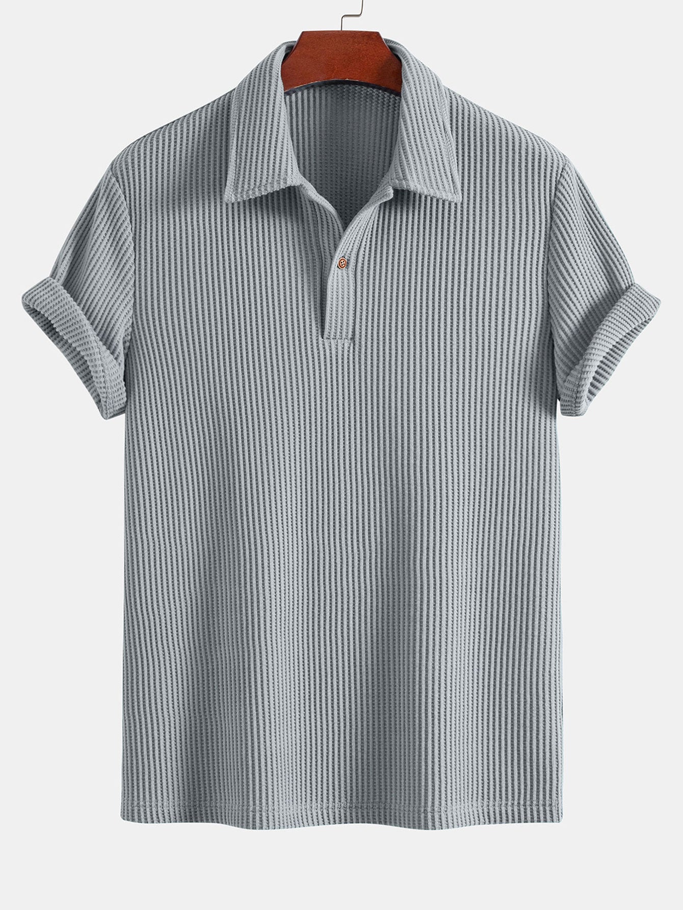 Short Sleeved Waffle Polo