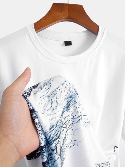 Ink Mountain Landscape Print T-Shirt
