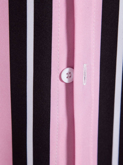 Striped Print Button Up Shirt