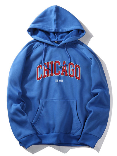 Chicago Letter Print Hoodie