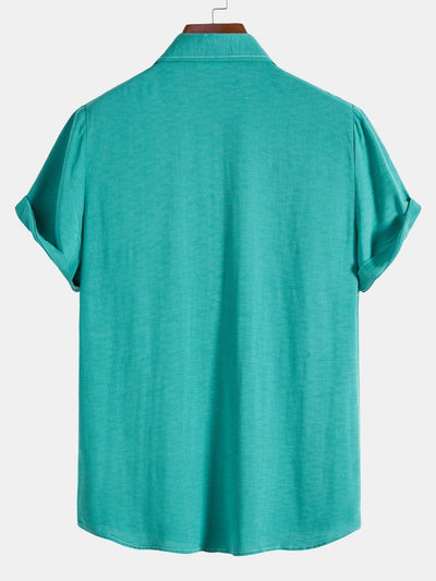 Cotton Blend Lapel Shirts #This item will shrink after washing, so we highly recommend choosing one size up#