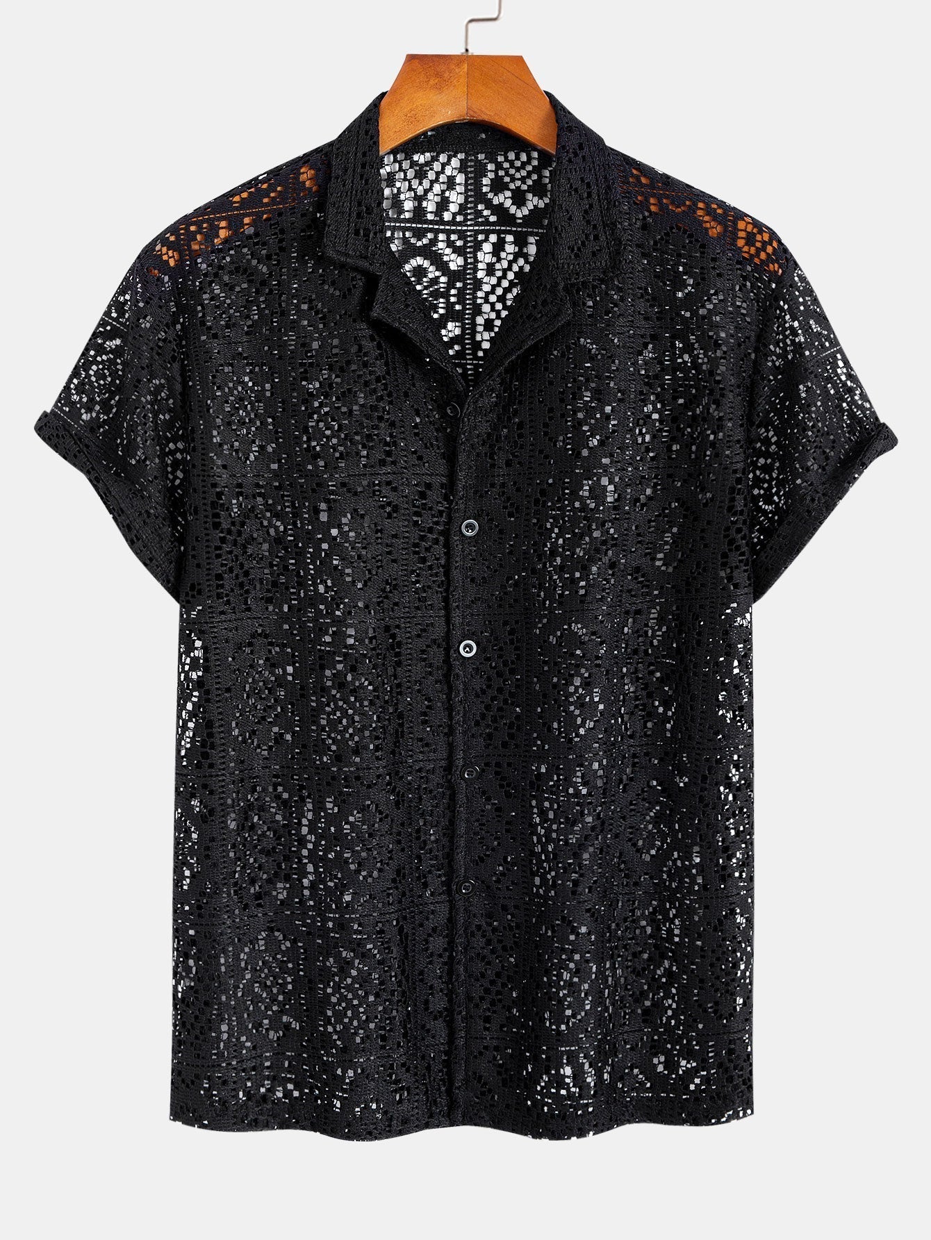 Floral Lace Cuban Shirt