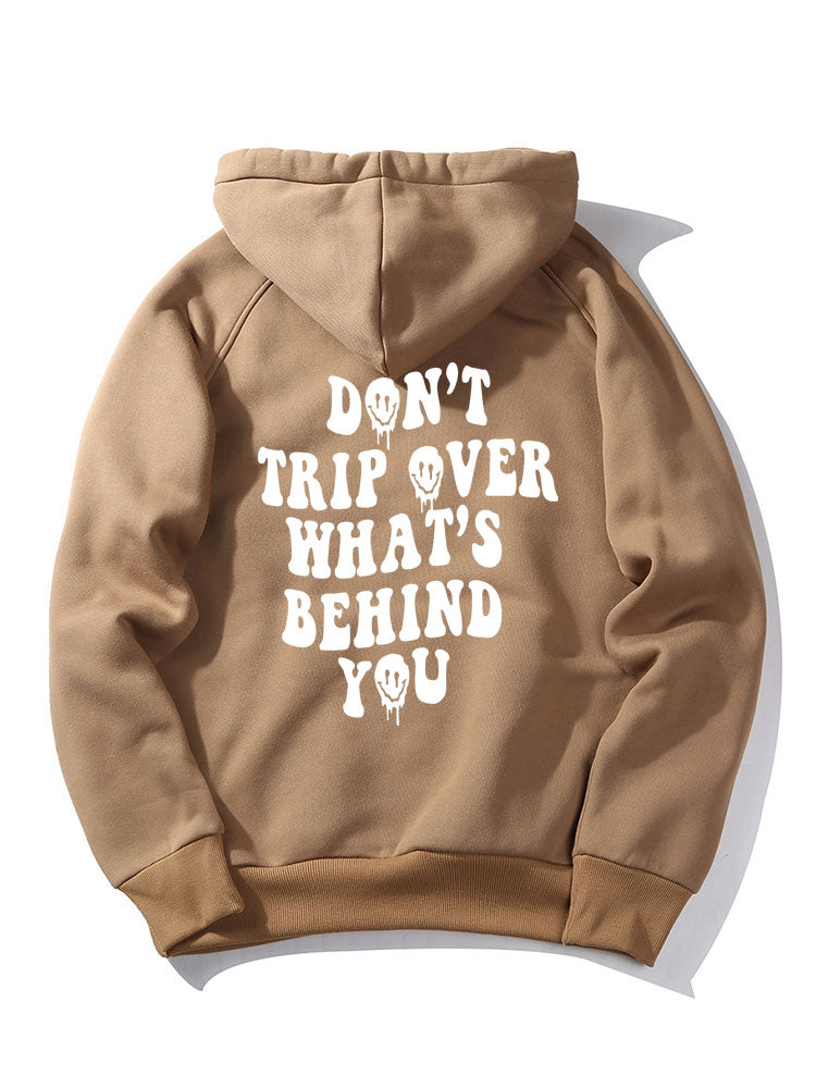 Slogan Back Print Hoodie