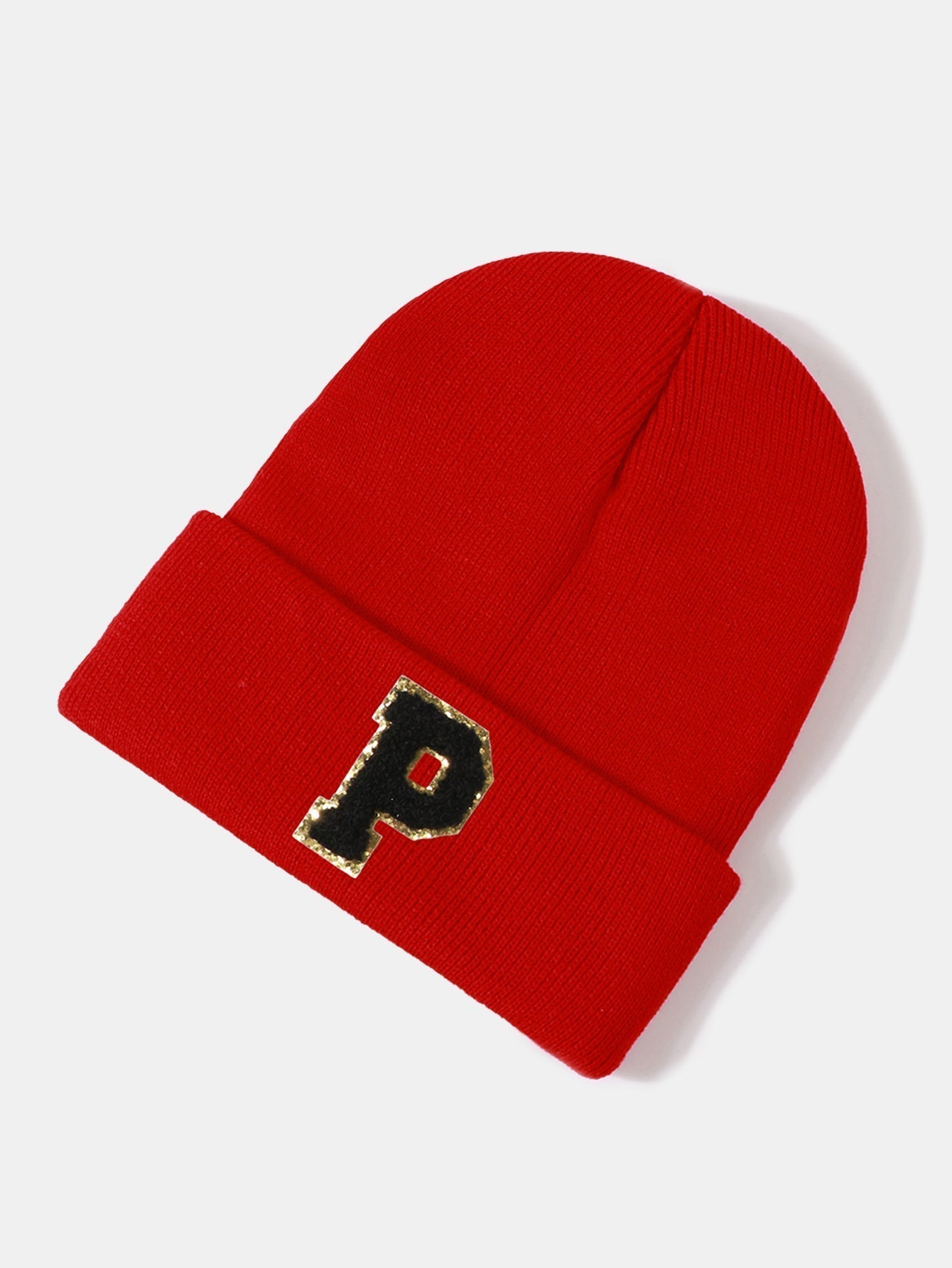 1pc Letter  A-Z Warm Knit Beanie Hat