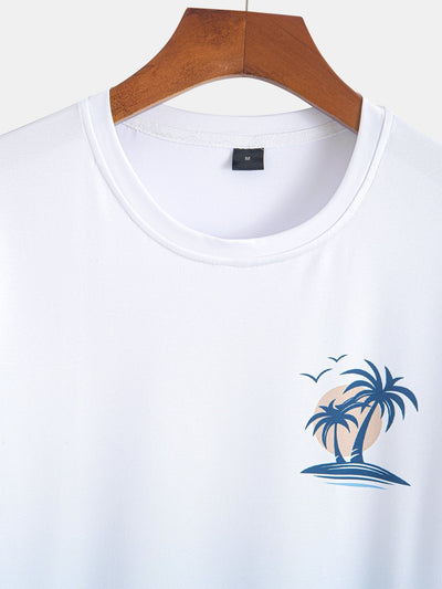 Gradient Palm Tree Print T-Shirt