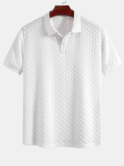 Geometric Jacquard Polo