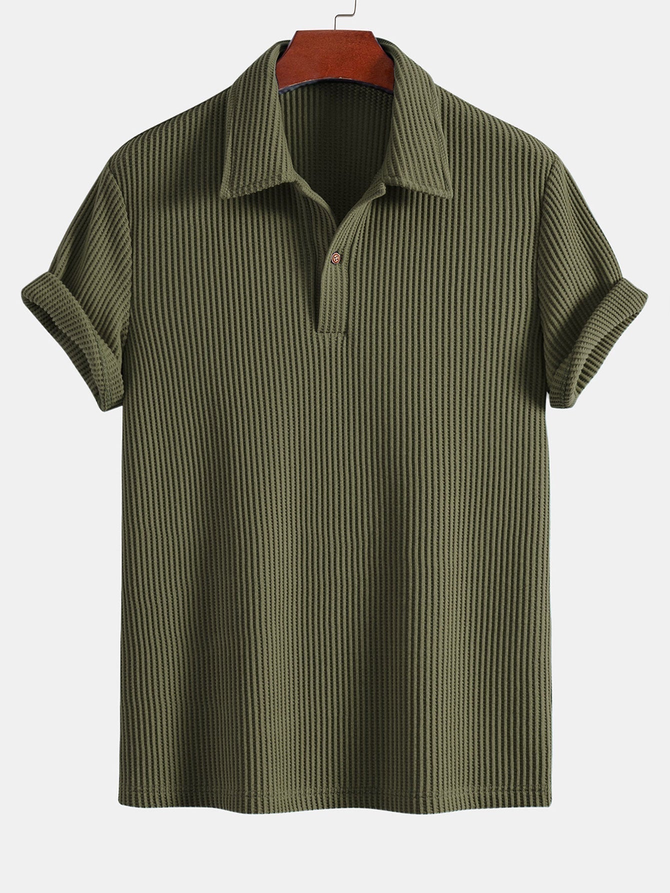 Short Sleeved Waffle Polo
