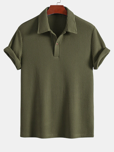 Short Sleeved Waffle Polo