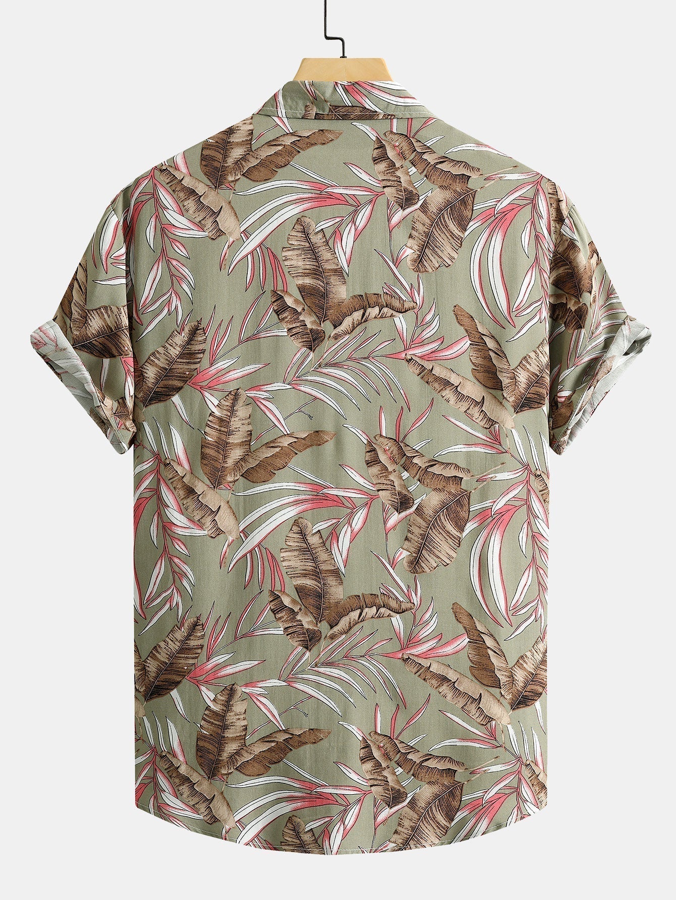 Viscose Tropical Print Button Up Shirt